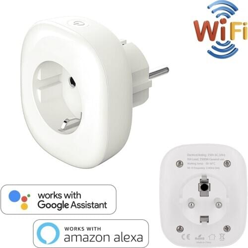 Smart Home WiFi Switch Socket Energy meter Plug EU Wireless Extender Remote Outlet Adaptor Automation Alexa Google Compatible