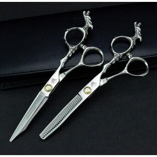 6" razor professional barber scissors japan Hairdressing Scissors Hairdresser Hair Clipper Comb Thinning Shears hair cut tools