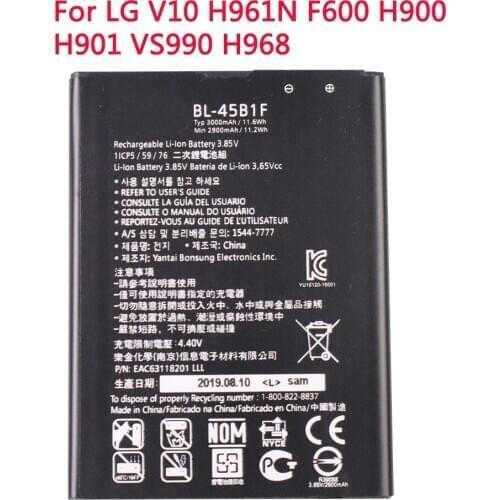 High Quality Mobile Cell Phone Original BL-45B1F Battery For LG V10 H961N F600 H900 H901 VS990 H968 BL45B1F 3000mAh