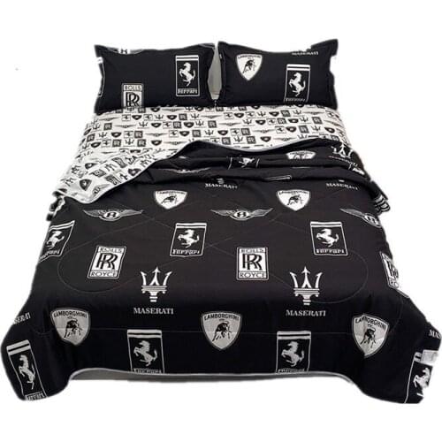 High Quality Summer Quilts Cartoon Thin Comfort Cool Couples Quilt Single Bed Blankets for Car Office Airplane Bedspread on Bed