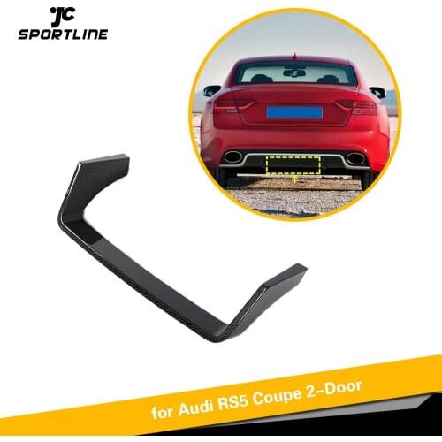 Carbon Fiber Rear Diffuser Spoiler for Audi RS5 Coupe 2 Door 2012 2013 2014 2015 2016 Rear Lip Bumper Protector Decoration