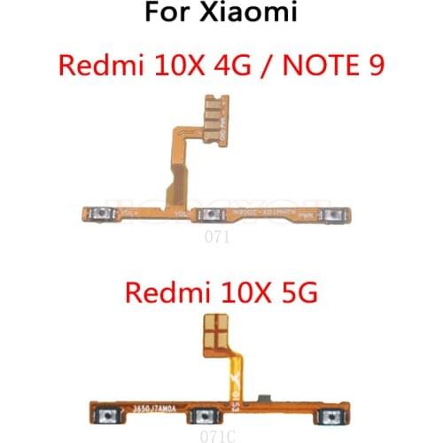 10PCS/Lot For Xiaomi Redmi NOTE 9 10X 4G 5G Power Button Switch Volume Button Mute On / Off Key Flex Cable