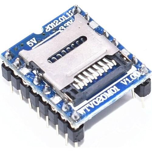 10PCS/LOT WTV020 WTV020-SD WTV020SD-20SS Mini SD Card MP3 Sound Module For PIC WTV020-SD-16P