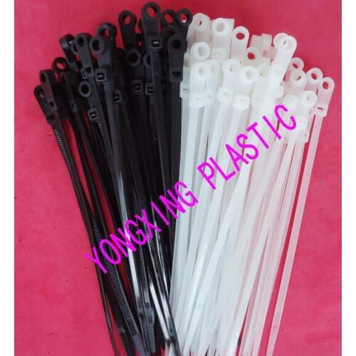 100pcs/lot nylon 3.5X150 mounted self-locking cable tie PA66 material