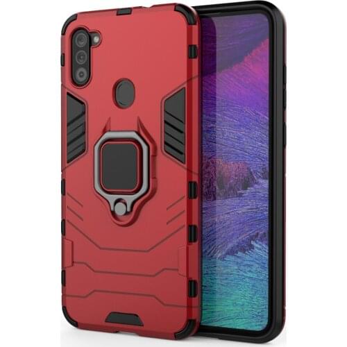 50pcs/lot With Ring Stand 2 in 1 Hard Armor Case Plastic + TPU Cove For Samsung S20 Plus Ultra S10lite A91 A01 A70E A11 A41