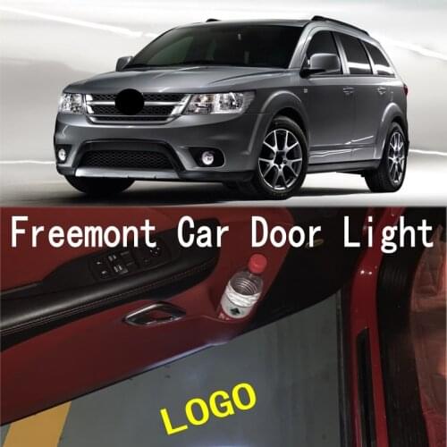 2pcs Logo Apply Freemont 2012-2018 LED Car Door Light Projector Ghost Shadow Light Welcome Light Courtesy Light Atmosphere Light