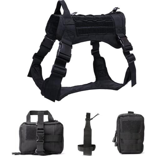 2020 New Outdoor Hunting Dog Vests Adjustable Military Tactical Dog Molle Vest Dog Training Vest Harness Pets Vest