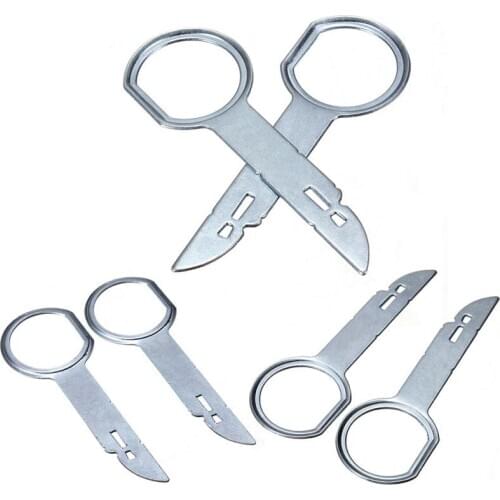 4Pcs Car Radio Removal Stereo Head Unit Audio Tools Keys CD For VW Audi Car Repair Tool Car Accessories