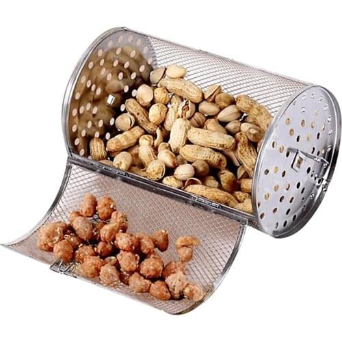 4x Stainless Steel Oven Basket Coffee Beans Baking Rotisserie Grill Cage