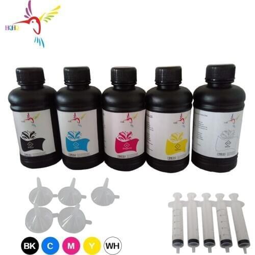 5 Colors 250ml High Quality LED UV Ink For Epson DX4 DX5 DX6 DX7 Printhead For 4800 4880 7880 R1800 R1900 LED UV Flatbed Ink
