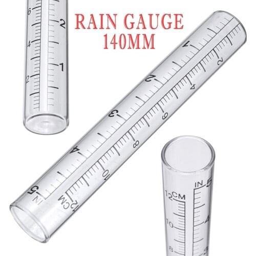 5 inch Capacity Glass Rain Gauge Replacement Tube Outdoor Home Garden Yard Clear 140mm Rain Gauge Tool