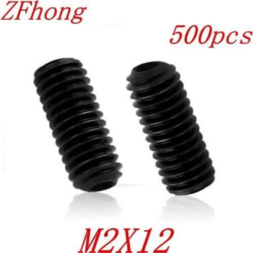 500PCS din916 m2x12 m2*12 grade12.9 Allen Head Hex Socket Set Screw Grub Screw with cup point