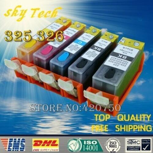 5PK Full ink Refillable Cartridges suit for BCI325 BCI326, Suit for canon IP4830 IP4930 IX6530 MX883 MG5130 6230 ,with ARC chips