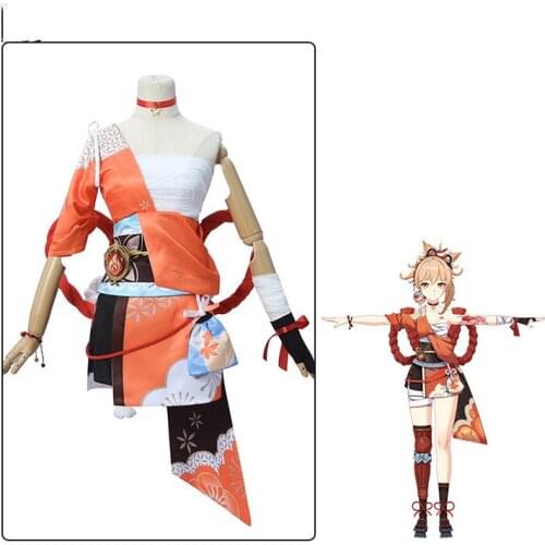 Anime Genshin Impact COS Yoimiya Liuyan Huawu Cos Inazuma City Game Full Set Women Suit Anime Queen Cosplay Costume Role Playing