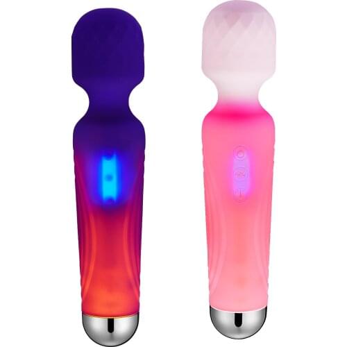 Av Stick Vibrator Erotic G Spot Magic Wand Anal Bead Vibration Women Sex Toy Lesbian Masturbator Luminous AV stick