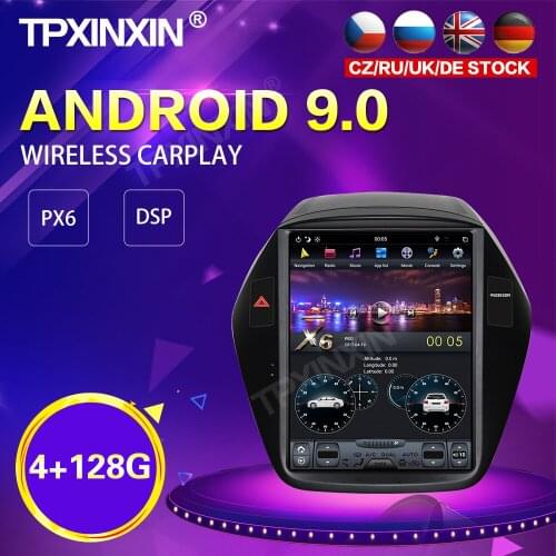PX6 Android 9.0 4+128G Tesla Style Car Radio For Hyundai ix35 2009-2013 GPS Navigation Auto Stereo Recoder Head Unit DSP Carplay