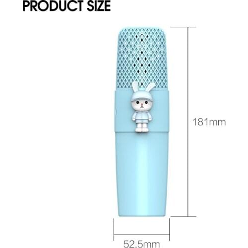 Wireless Microphone Support Bluetooth Mini Cartoon Karaoke Microphone Audio Integrated Microphones for Children Birthday Gift