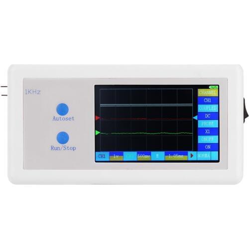 D602 200KHz 2CH Mini Portable Pocket-Sized Handheld Touched Panel LCD Digital Display Oscilloscope White/Black Oscilloscope