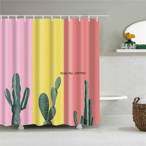 Decorative Home Decoration Leaf Flower Shell Animals Fabric Shower Curtain Bath Bathing Bathroom Shower Curtain with Hooks