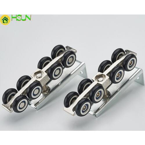 Wooden sliding door Hanging wheel Sliding door track pulley hardware hanging door 8 rounds