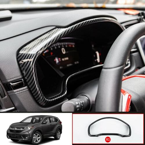 For Honda CRV 2017-2021 DX Carbon Fiber ABS Dashboard Decoration Cover Trim 1Pcs Car modification Auto parts