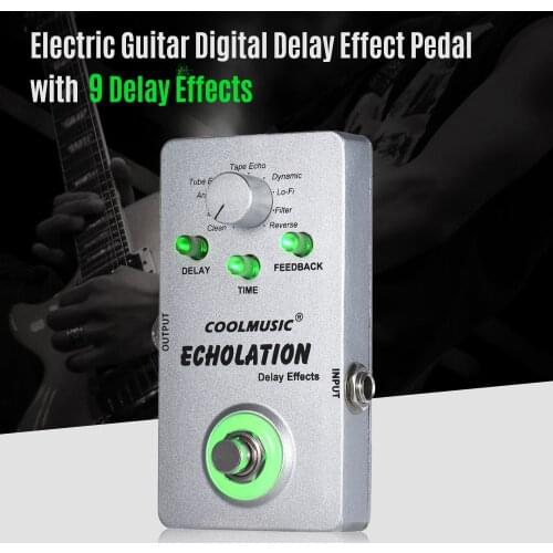 Electric Guitar Digital Delay Effect Pedal Guitar Pedal with 9 Delay Effects True Bypass Full Metal Shell Guitar Effect Pedal