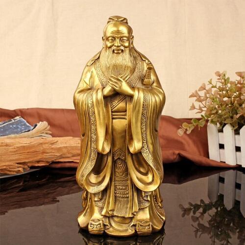 HOT SALE # the East Chinese Confucian culture Confucius Institute CHINA Confucius KONG ZI BRASS ART Statue