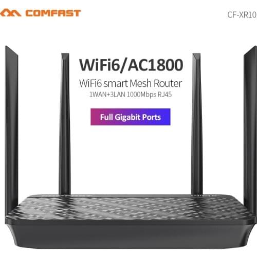 CF-XR10 WiFi6 Smart Mesh Router Dual Band 2.4G & 5G 1800Mbps Gigabit Router With 4* High Gain Antenna Support OpenWRT