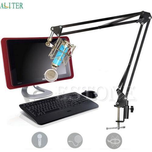 Hot Selling Mic Microphone Suspension Boom Scissor Arm Stand Holder For Studio Broadcast PN JUL18