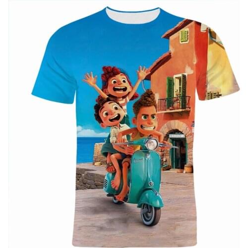 Luca Cartoon Anime Clothes For Boy Girl Kids Disney 3D Print children T Shirt Summer Short Sleeve Boys T-shirts Tops