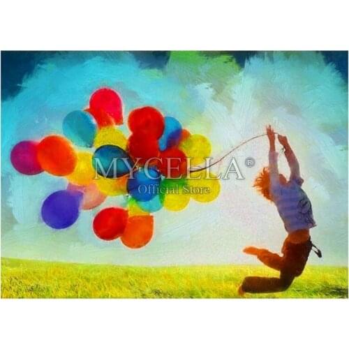 Full Drill Balloon Scenery 5d Diy Diamond Embroidery Kits Cross Stitch Home Decor Diamond Painting Mosaic Arts Paint Needlework