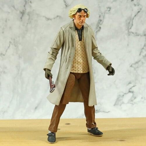 NECA Marty McFly Biff Tannen DOC Brown Action Figure Back To The Future Sports Almanac Collection Toy