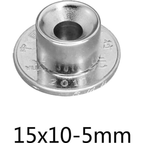 5~50PCS 15x10-6 mm Neodymium Magnet 15x10 mm Hole 6mm Round Strong Countersunk Permanent Magnets 15*10-6 Powerful Magnet 15*10