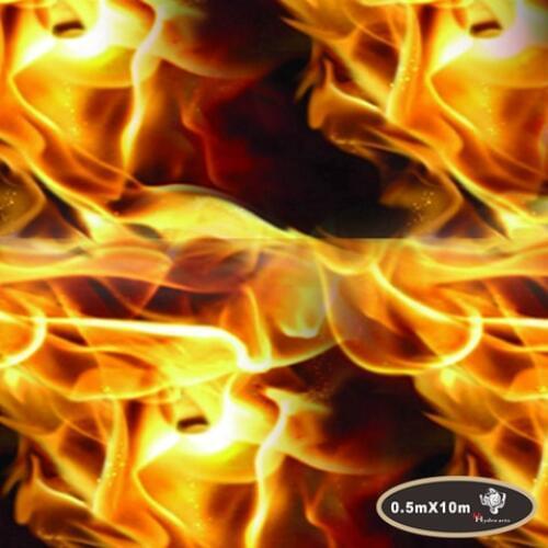New arrival flaming fire pattern hydro/water transfer printing hydrographic film 50cm*10m aqua print HFD006