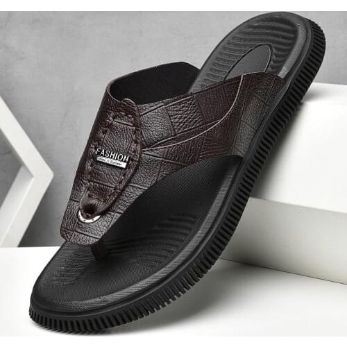 New Summer Mens Slippers Luxury Flip Flops Men Beach Hotel Fashion Casual Shoes High Quality Outdoor Leisure Walking Flip-flops