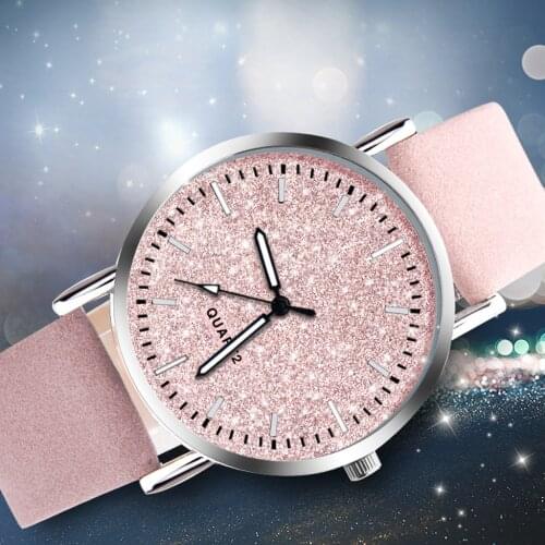 Creative Embossed Lucky Grass Personality Dial Watch Student Leather Belt Watch Ladies Casual And Refined Quartz Watch Clock