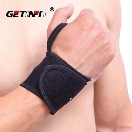 Getinfit 1 Pair Adjustable Self-heating Tourmaline Magnet Wrist Support Straps Wraps Sports Wristband Warm Wrist Band For Gym