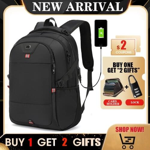 Men 15 17 Inch Laptop Backpack Raincoat Male USB Recharging Multi-Layer Space Travel Male school bag Anti-Thief Mochila