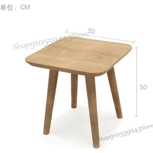 Nordic Solid Wood Square Table Living Room Sofa Side Table Modern Minimalist Small Table Table Coffee Table Corner Table Coffee