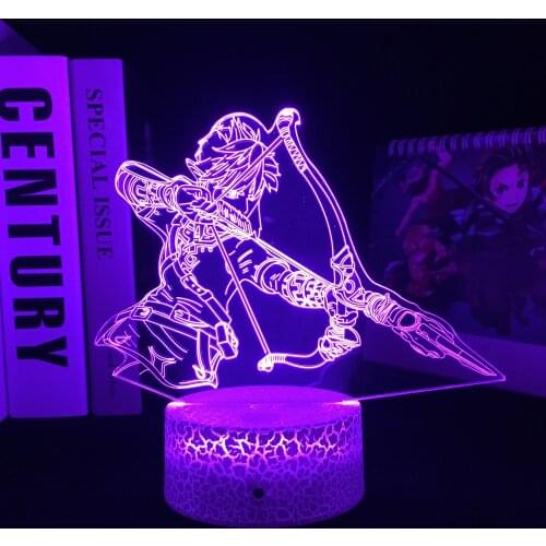 Archer LED Night Light for Child Bedroom Decoration Lamp Birthday Gift 3D Light Manga Archery Acrylic Table Light Anime Figure