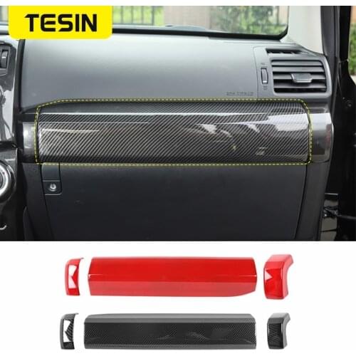 TESIN Car Copilot Handle Armrest Decoration Cover for Toyota 4Runner 2010+ Passenger Seat Dashboard Trim Interior Accessories