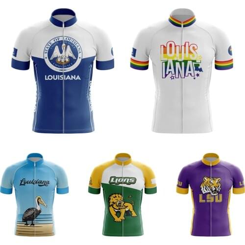 HIRBGOD Fun Print Animal Pattern Series Cycling Jersey for Louisiana Men Exclusive Bike Wear Quick Dry Bicycle Sports Top,TYZ294