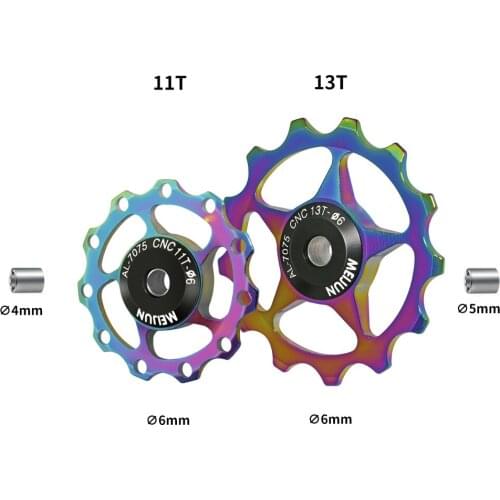 MEROCA MTB Bike 11T 13T Alloy Jockey Wheel Bicycle Rear Derailleur Guide Pulley Steel Bearing