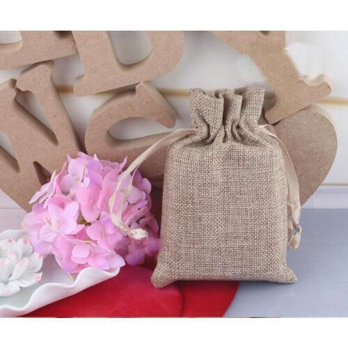 16*20 1000pcs Jute Sacks Drawstring gift bags for jewelry/Accessories/Cosmetic/wedding/christmas Linen pouch Packaging Bag
