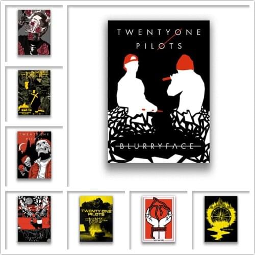 Twenty One Pilots White Coated Paper Prints Clear Image Livingroom Bedroom Bar Home Art Brand
