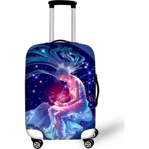 Suitcase Cover Beautiful Stretch Fabric Protective Covers Travel Accessories High Elastic Trolley Case Dust Cover With Zipper