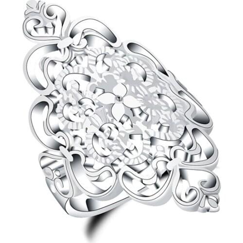 Beautiful Ring Pretty Fashion Wedding Party Silver Color Charming Women Retro Lady Ring Jewelry Classical Gift