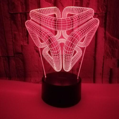 Creative Abstract 3d Small Desk Lamp Bedside Decoration Romantic Gifts Colorful Touch Remote Control Table Lamps For Living Room