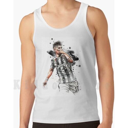 Dybala Celebration Painting-Tank Tops Vest 100% Cotton Dybala Paulo Ronaldo Cristiano Football Soccer Goal