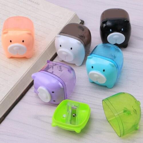 1pc Cute Mini Pig Pencil Animal Sharpener Stationery For School Student Kid Gift M5TE